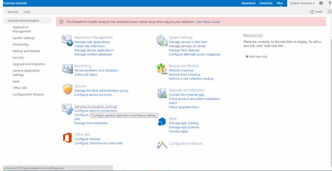 General application settings